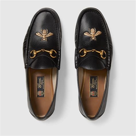 worn in gucci loafers|Gucci bee loafer.